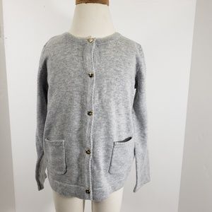 Gymboree Girls Gray Cardigan with Gold Buttons 3T